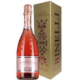 Игристое вино "Binelli Premium" Lambrusco Rosato, Dell'Emilia IGT, gift box
