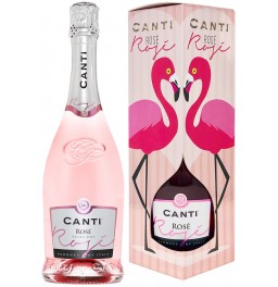 Игристое вино Canti, Rose Extra Dry, gift box "Romantic"