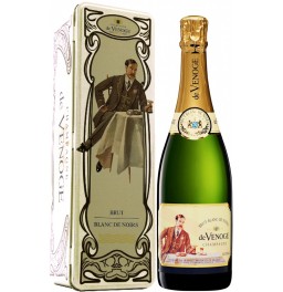 Шампанское Champagne de Venoge, "Blanc de Noirs" Brut, Champagne AOC, metal box