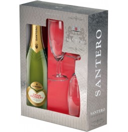 Игристое вино Santero, "Gran Dessert", gift box with 2 glasses