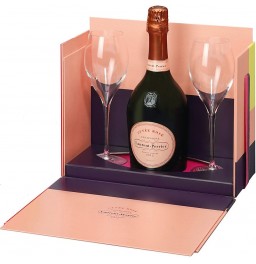 Шампанское Laurent-Perrier, Cuvee Rose Brut, gift box with 2 glasses