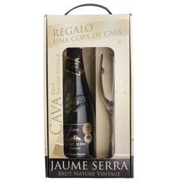 Игристое вино Jaume Serra, Brut Nature Reserva Vintage, Cava DO, gift box with glass