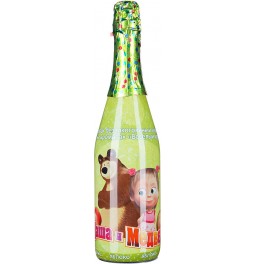 Детское шампанское Маша и Медведь, "Веселый хоровод" Яблоко (детское безалкогольное шампанское)
