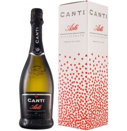 Игристое вино Canti, Asti DOCG, 2017, gift box "Romantic"