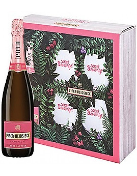 Шампанское Piper-Heidsieck, "Rose Sauvage", Champagne AOC, gift set with 4 glasses