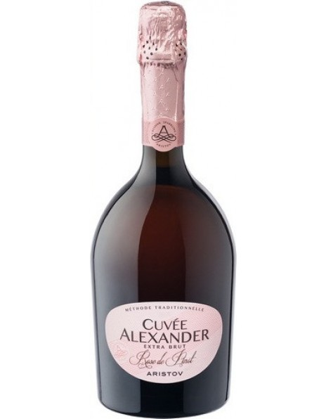 Игристое вино "Aristov. Cuvee Alexander" Rose de Pinot Extra Brut, gift box