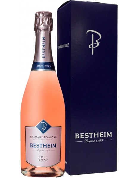 Игристое вино Bestheim, Cremant d'Alsace AOC Brut Rose, gift box