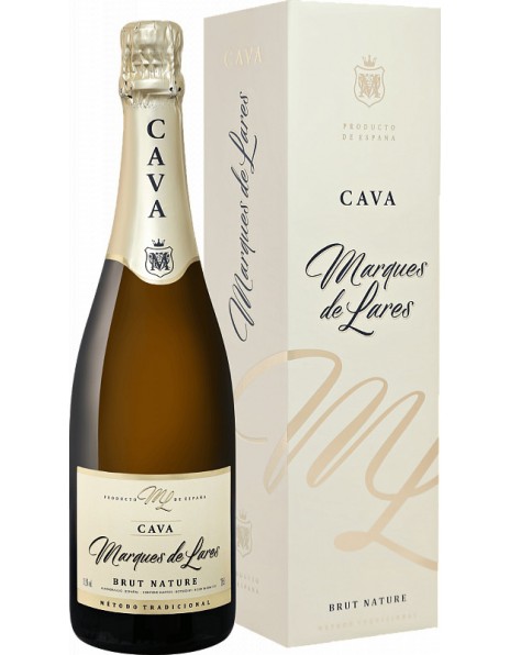 Игристое вино "Marques de Lares" Brut Nature, Cava DO, gift box