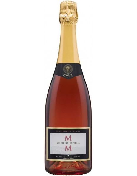 Игристое вино Marques de la Concordia, "MM" Seleccion Especial Brut Rose, Cava DO