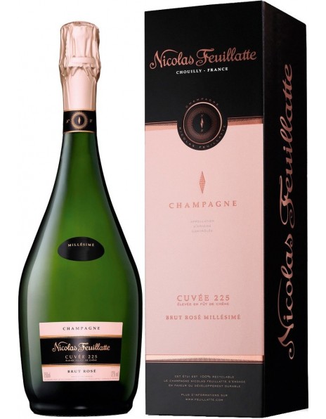 Шампанское Nicolas Feuillatte, "Cuvee 225" Brut Rose, 2008, gift box