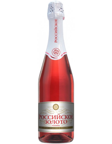 Игристое вино "Российское Золото" Розовое, Полусладкий винный напиток