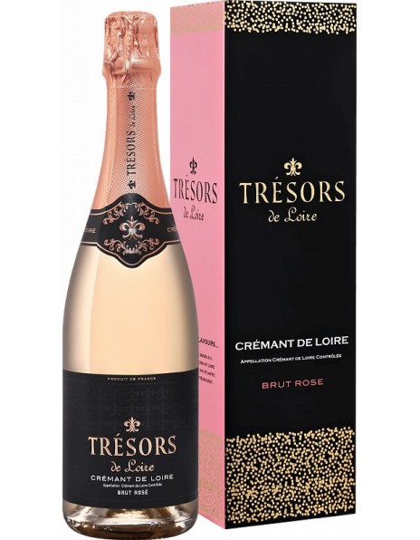 Игристое вино Joseph Verdier, "Tresors de Loire" Brut Rose, Cremant de Loire AOC, gift box
