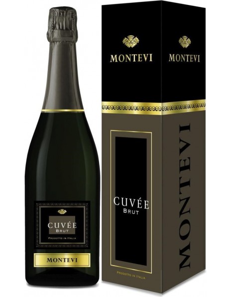 Игристое вино "Montevi" Cuvee Brut, gift box