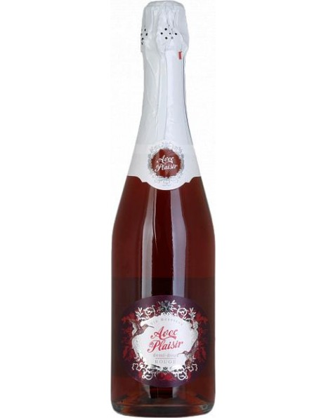 Игристое вино "Avec Plaisir" Rouge Demi-Doux