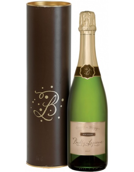 Игристое вино Bailly-Lapierre "Noir &amp; Blanc" Brut, Cremant De Bourgogne AOC, gift box