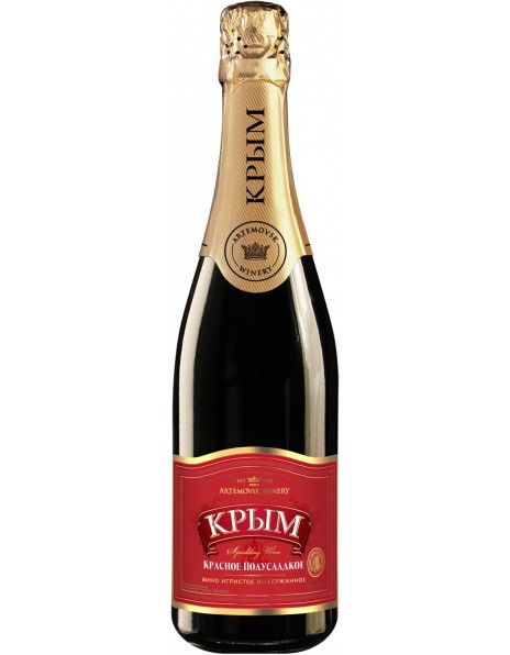 Игристое вино "Крым" Красное полусладкое