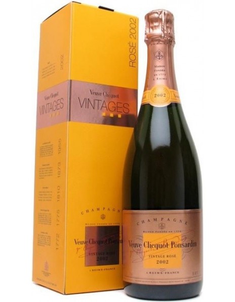 Шампанское Veuve Clicquot Vintage Rose 2002 in gift box