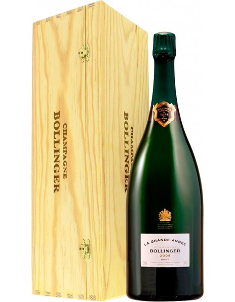 Шампанское Bollinger, "La Grande Annee" Brut AOC, 2004, wooden box, 1.5 л