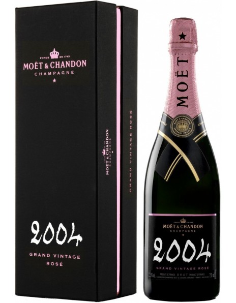 Шампанское Moet &amp; Chandon, "Grand Vintage" Rose, 2004, gift box