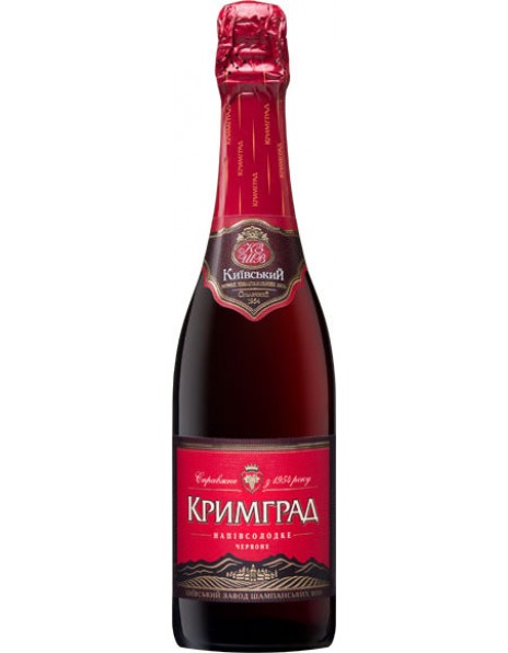 Игристое вино "Крымград" красное полусладкое