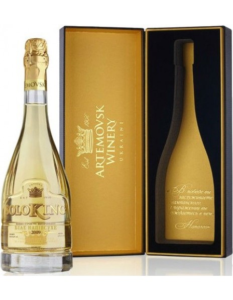 Игристое вино Artemovsk Winery, "Soloking" White medium-dry, gift box