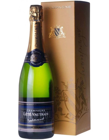 Шампанское Champagne Lete-Vautrain, Traditionnel Brut, Champagne AOC, gift box