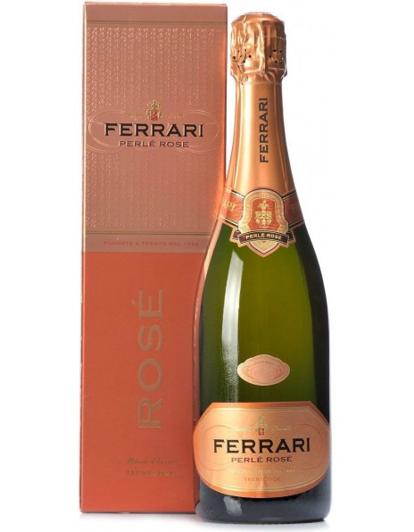 Игристое вино Ferrari, "Perle Rose" Brut, 2008, Trento DOC, gift box