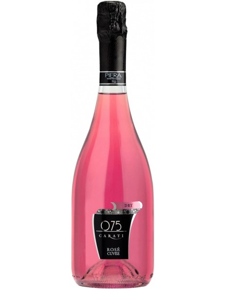Игристое вино Piera Martellozzo, "075 Carati" Rose Cuvee Dry