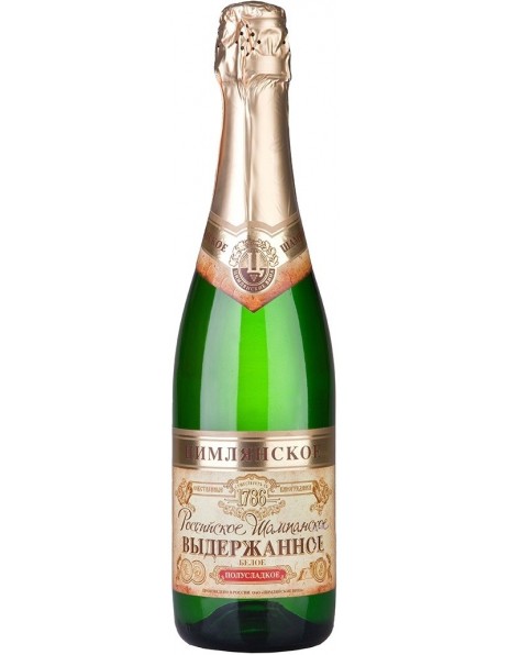 Игристое вино Цимлянское, Российское Шампанское Выдержанное Полусладкое
