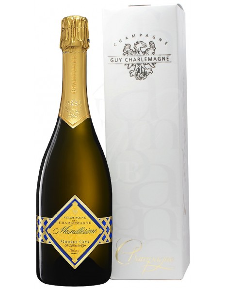 Шампанское Guy Charlemagne, "Mesnillesime" Grand Cru Blanc de Blancs, 2005, gift box