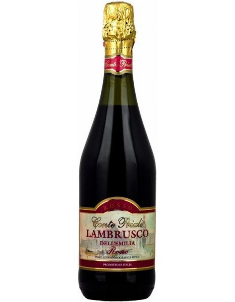 Игристое вино "Conte Priuli" Lambrusco dell'Emilia Rosso IGT