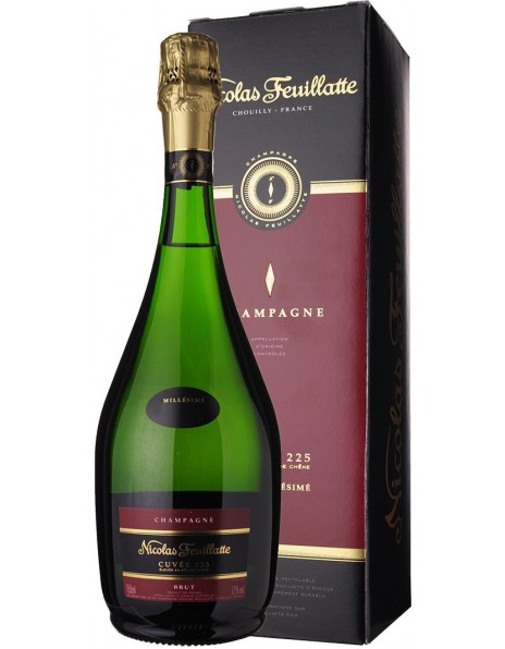 Шампанское Nicolas Feuillatte, "Cuvee 225" Brut, 2008, gift box