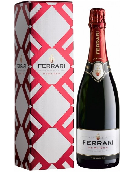 Игристое вино Ferrari, Demi-Sec, Trento DOC, gift box